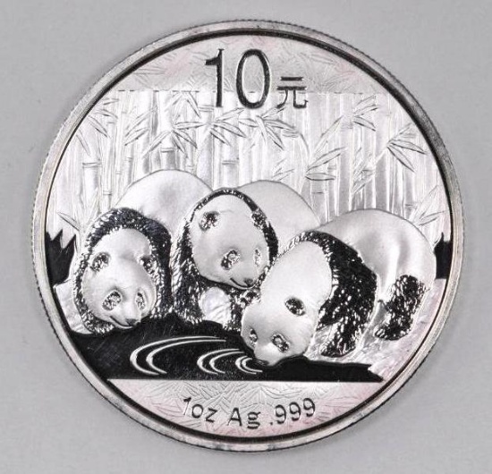 2013 China 10 Yuan Panda 1oz. .999 Fine Silver