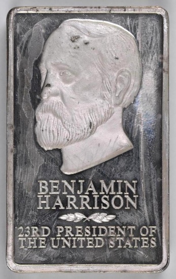 Presidential Ingots Collection Benjamin Harrison 10.5oz. .925 Fine Silver Ingot/Bar