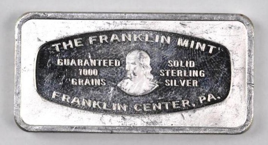 Franklin Mint - Banks - 1000 Grains - 2.0 Ounces Sterling Silver Ingot/Bar