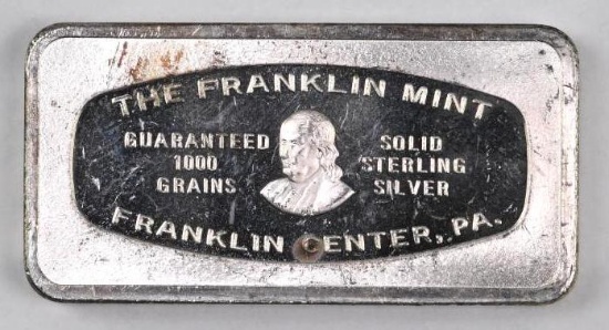 Franklin Mint - Banks - 1000 Grains - 2.0 Ounces Sterling Silver Ingot/Bar