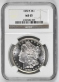 1880 S Morgan Silver Dollar (NGC) MS65