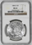 1884 O Morgan Silver Dollar (NGC) MS65