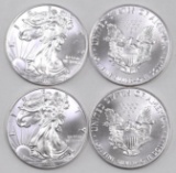 Group of (4) 2018 American Silver Eagle 1oz.