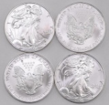 Group of (4) 2004 American Silver Eagle 1oz