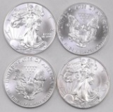 Group of (4) 2014 American Silver Eagle 1oz