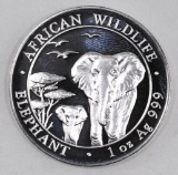 2015 Somali Republic Silver Elephant 1oz. .9999 Fine Silver