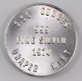 1974 Swiss of America Draper Mint 2.50oz. .999 Fine Silver Round
