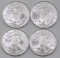 Group of (4) 2010 American Silver Eagle 1oz.