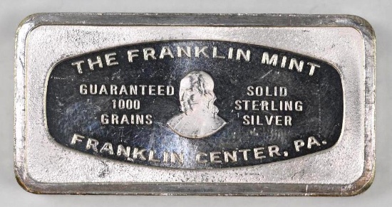 Franklin Mint - Banks - 1000 Grains - 2.0oz. Sterling Silver Ingot/Bar
