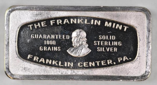 Franklin Mint - Banks - 1000 Grains - 2.0oz. Sterling Silver Ingot/Bar