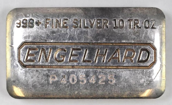 Engelhard 10oz. .999 Fine Silver Ingot/Bar