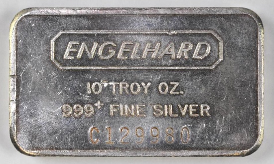 Engelhard 10oz. .999 Fine Silver Ingot/Bar