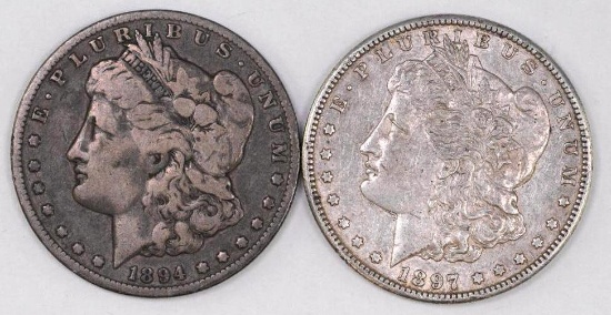 Group of (2) Morgan Silver Dollars