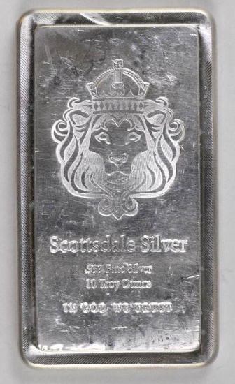 Scottsdale Mint 10oz. .999 Fine Silver Ingot/Bar