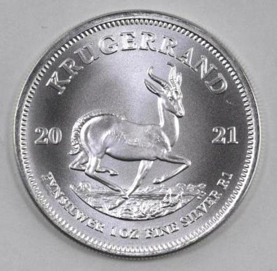 2021 South Africa Krugerrand 1oz. .999 Fine Silver