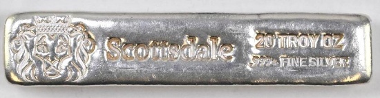 Scottsdale Mint 20oz. .999 Fine Silver Ingot/Bar