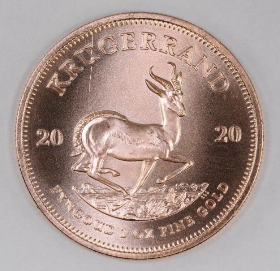 2020 South Africa Krugerrand 1oz. .999 Fine Gold