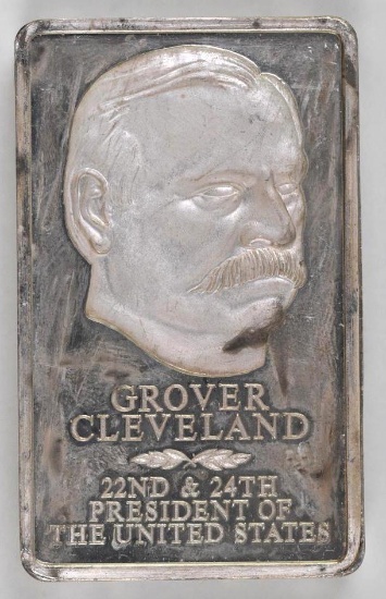 Presidential Ingots Collection Grover Cleveland 10.5oz. .925 Fine Silver Ingot/Bar