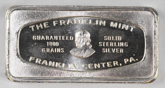 Franklin Mint - Banks - 1000 Grains - 2.0oz. Sterling Silver Ingot/Bar