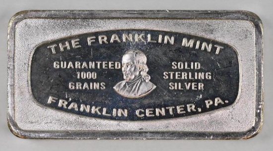 Franklin Mint - Banks - 1000 Grains - 2.0oz. Sterling Silver Ingot/Bar