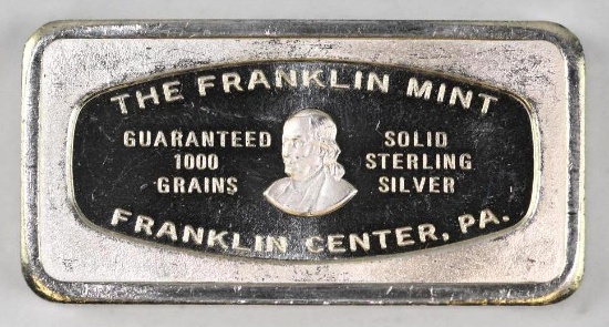 Franklin Mint - Banks - 1000 Grains - 2.0oz. Sterling Silver Ingot/Bar