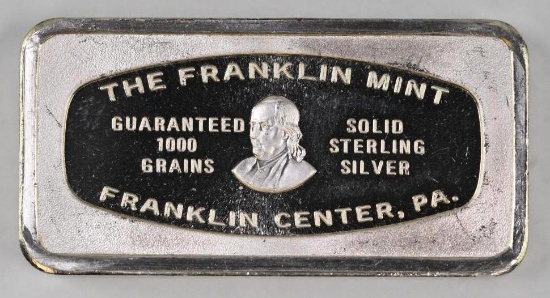 Franklin Mint - Banks - 1000 Grains - 2.0oz. Sterling Silver Ingot/Bar