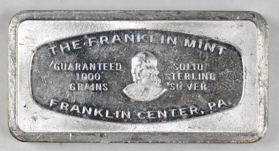 Franklin Mint - Banks - 1000 Grains - 2.0oz. Sterling Silver Ingot/Bar