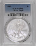 2008 American Silver Eagle 1oz (PCGS) MS69