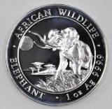 2016 Somali Republic Silver Elephant 1oz. .9999 Fine Silver