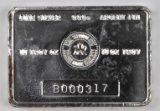 Royal Canadian Mint 10oz. .999 Fine Silver Ingot/Bar