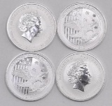Group of (4) 2017 Australia 50 Cents Victory in the Pacific 1/2oz. .9999 Fine Silver