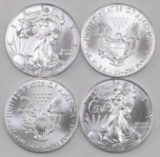 Group of (4) 2020 American Silver Eagle 1oz