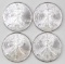 Group of (4) 2003 American Silver Eagle 1oz