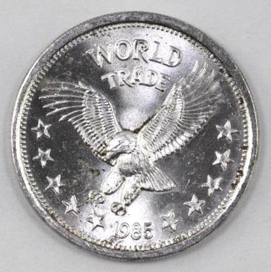 1985 World Trade 1oz. .999 Fine Silver