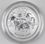 2015 50 Cents Australia Year of the Goat 1/2oz. .999 Fine Silver