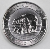 2015 Canada $8 1.5oz. Polar Bear .9999 Fine Silver