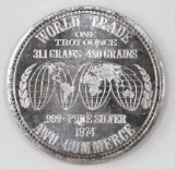 1974 World Trade 1oz. .999 Fine Silver