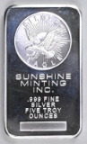 Sunshine Minting 5oz. .999 Fine Silver Ingot/Bar