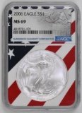 2006 American Silver Eagle 1oz. (NGC) MS69