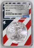2011 American Silver Eagle 1oz. (NGC) MS69