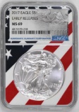 2017 American Silver Eagle 1oz. (NGC) MS69