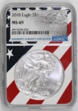 2018 American Silver Eagle 1oz. (NGC) MS69