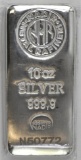 Nadir Metal Rafineri 10oz. .9999 Fine Silver Ingot/Bar