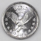 1985 World Trade 1oz. .999 Fine Silver