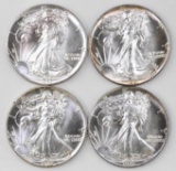 Group of (4) 1987 American Silver Eagle 1oz