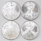 Group of (4) 2004 American Silver Eagle 1oz