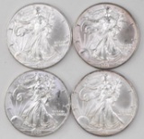 Group of (4) 2001 American Silver Eagle 1oz