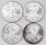 Group of (4) 2001 American Silver Eagle 1oz