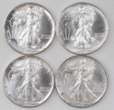 Group of (4) American Silver Eagle 1oz.