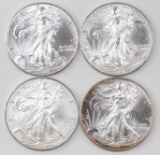 Group of (4) 2001 American Silver Eagle 1oz